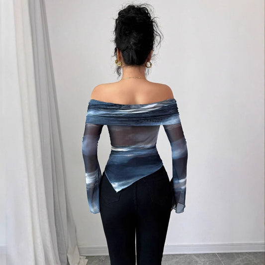 Canvas off shoulder shirt