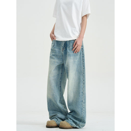 Wide Leg Washed Jeans