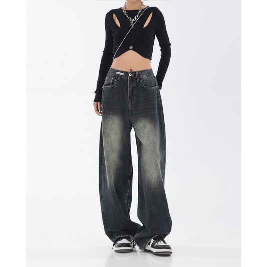 Patch Fade Straight Jeans