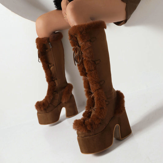 Fur Boots Platform Platform High