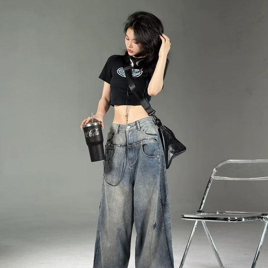 Special-interestWide Leg Washed Jeans
