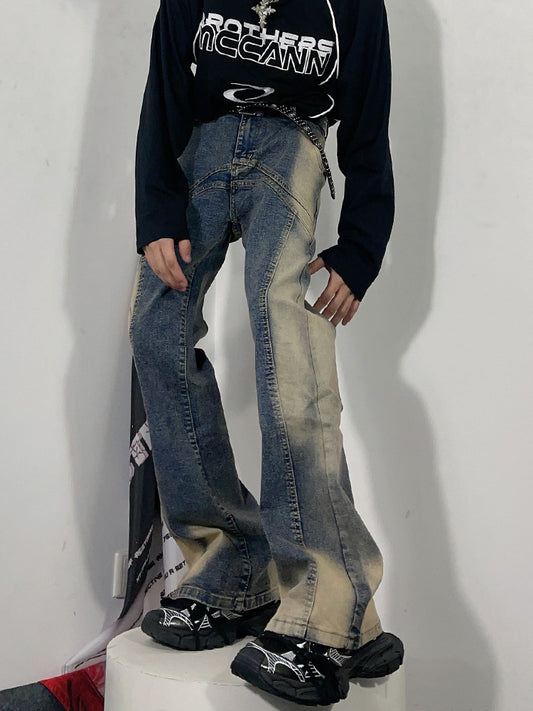 Street Washed Vintage Slightly Flared Jeans