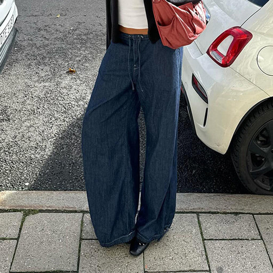 Retro Lace-up Jeans