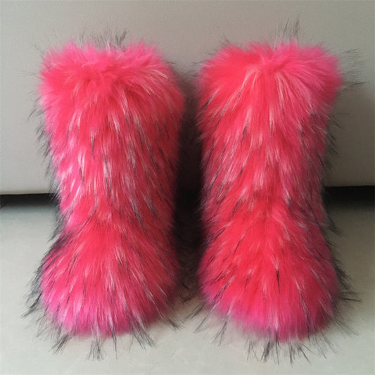 Fox Fur Fur Snow Boots