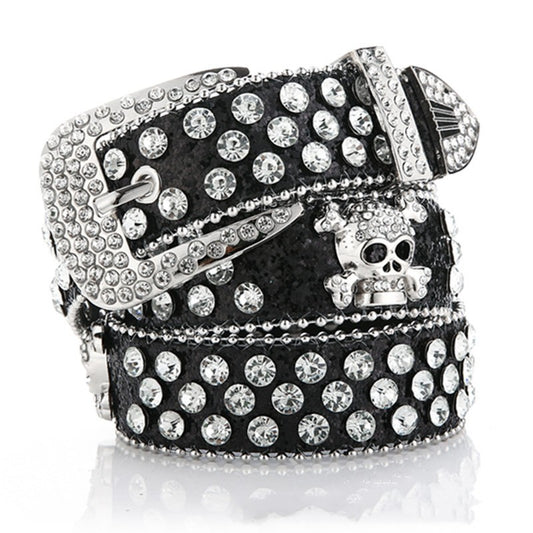 Skully Rhinestone Belt